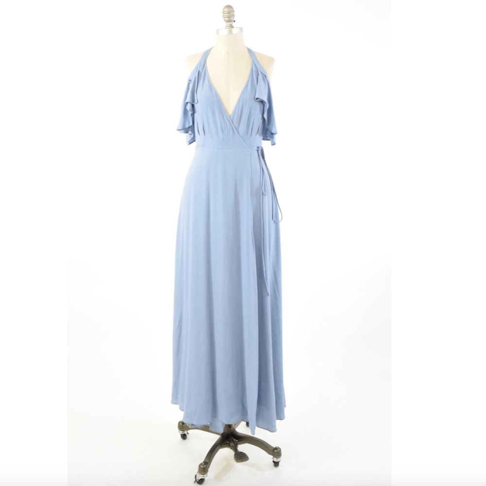 Privacy Please Cold-Shoulder Flutter Strap Gown - Picture 2 of 6